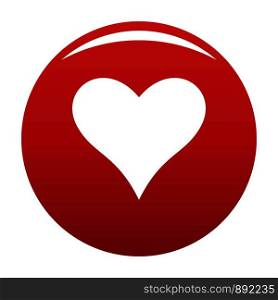 Affectionate heart icon. Simple illustration of affectionate heart vector icon for any design red. Affectionate heart icon vector red