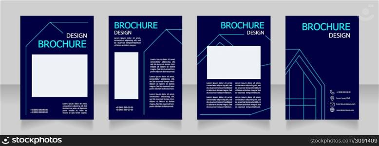 Affordable housing for young families blank brochure design. Template set with copy space for text. Premade corporate reports collection. Editable 4 paper pages. Tahoma, Myriad Pro fonts used. Affordable housing for young families blank brochure design
