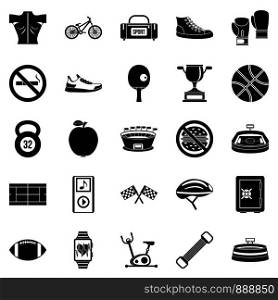 Affray icons set. Simple set of 25 affray vector icons for web isolated on white background. Affray icons set, simple style