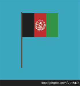 Afghanistan flag icon in flat design. Independence day or National day holiday concept.