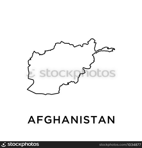 Afghanistan map icon design trendy