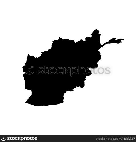 Afghanistan map shape icon. Afghanistan border country icon. Stock vector. EPS 10