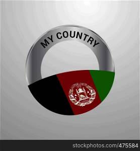 Afghanistan My Country Flag badge