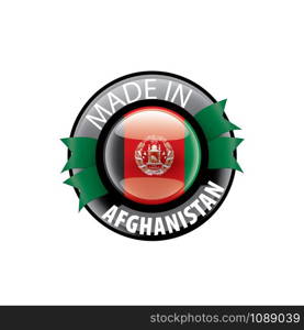 Afghanistan national flag, vector illustration on a white background. Afghanistan flag, vector illustration on a white background