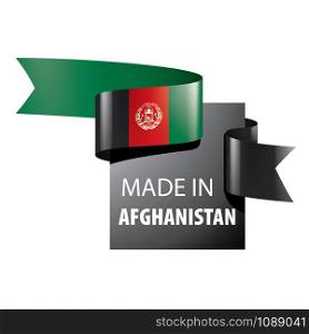 Afghanistan national flag, vector illustration on a white background. Afghanistan flag, vector illustration on a white background