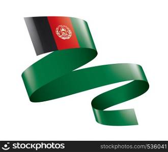 Afghanistan national flag, vector illustration on a white background. Afghanistan flag, vector illustration on a white background