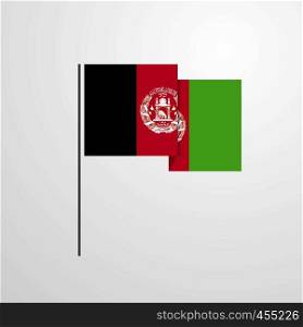 Afghanistan waving Flag design vector