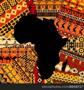 Africa map ethnic background vector image
