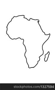 Africa map icon. isolated on white background. Vector illustration.