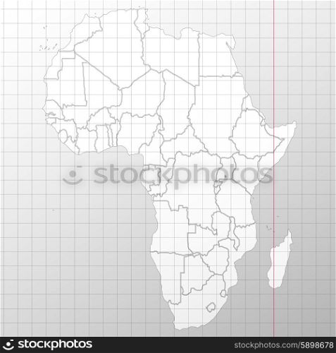 Africa map in a cage on a white background vector. Africa map in a cage on white background vector