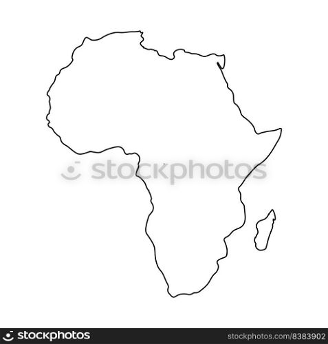africa map line icon vector illustration design