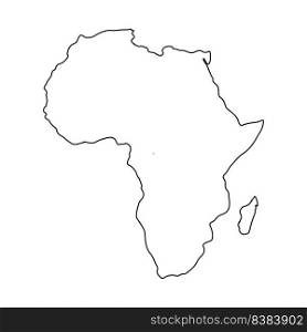 africa map line icon vector illustration design
