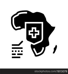 africa social problem glyph icon vector. africa social problem sign. isolated contour symbol black illustration. africa social problem glyph icon vector illustration