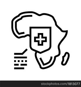 africa social problem line icon vector. africa social problem sign. isolated contour symbol black illustration. africa social problem line icon vector illustration