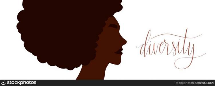 African american black woman illustration. Diversity and equality concept vector.. African american black woman illustration. Diversity and equality concept.