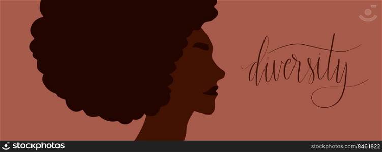 African american black woman illustration. Diversity and equality concept vector.. African american black woman illustration. Diversity and equality concept.