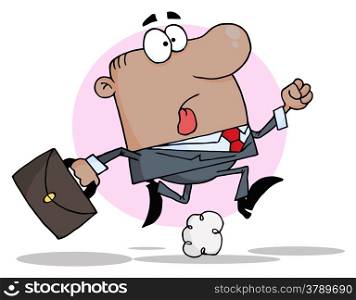 African American Businessman Wearing A Business Suit And Carrying A Briefcase To Work