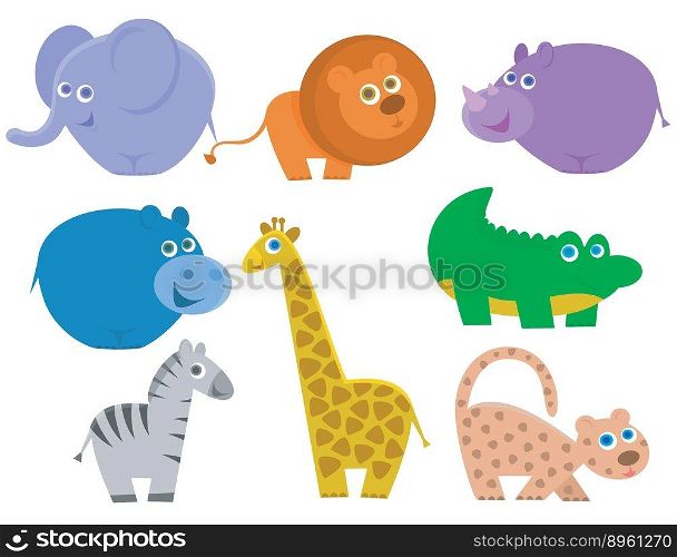 African animals vector image