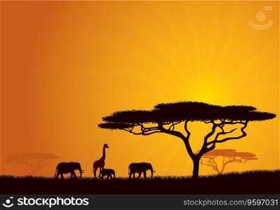 African background vector image