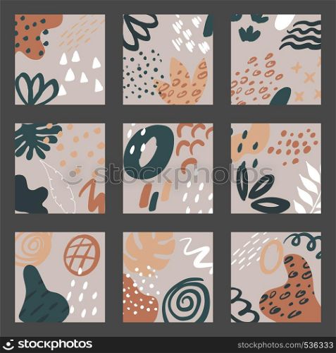 African design fashion template banner for social media kit, instagram ad with geometric and abstract objects. Vector background.