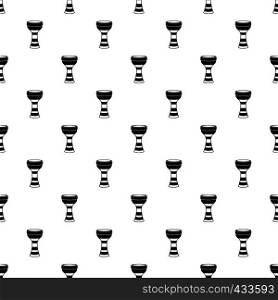 African drum pattern seamless in simple style vector illustration. African drum pattern vector