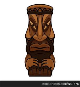 African tiki idol icon. Cartoon of african tiki idol vector icon for web design isolated on white background. African tiki idol icon, cartoon style