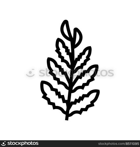 african water fern line icon vector. african water fern sign. isolated contour symbol black illustration. african water fern line icon vector illustration