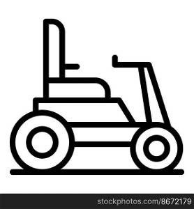 Age electric wheelchair icon outline vector. Scooter mobility. Motor vehicle. Age electric wheelchair icon outline vector. Scooter mobility
