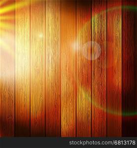 Aged rustic wooden boards with sun light. plus EPS10 vector file. Wooden boards with sun light. plus EPS10