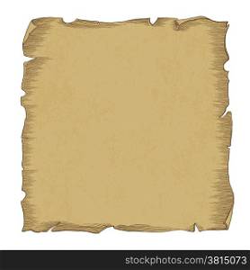 Aged scroll paper illustration, vector, isolated on white, separated by layers