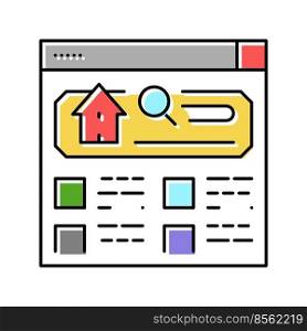 agency property estate home color icon vector. agency property estate home sign. isolated symbol illustration. agency property estate home color icon vector illustration