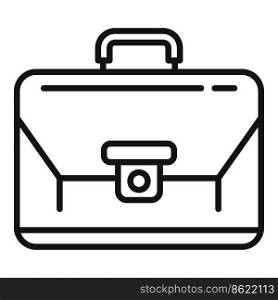 Agent briefcase icon outline vector. Service support. Call center. Agent briefcase icon outline vector. Service support