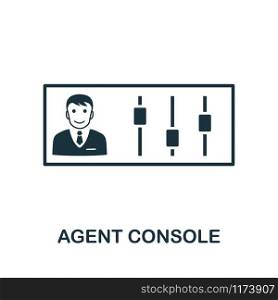 Agent Console vector icon illustration. Creative sign from icons collection. Filled flat Agent Console icon for computer and mobile. Symbol, logo vector graphics.. Agent Console vector icon symbol. Creative sign from icons collection. Filled flat Agent Console icon for computer and mobile