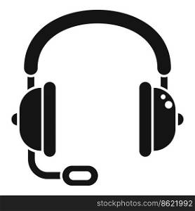 Agent headset icon simple vector. Service support. Call center. Agent headset icon simple vector. Service support