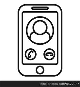 Agent phone call icon outline vector. Secret service. Support person. Agent phone call icon outline vector. Secret service