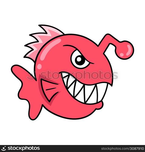 aggressive looking piranha with sharp teeth