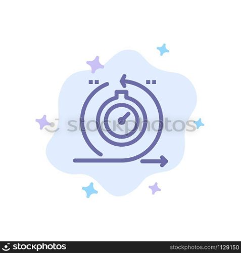 Agile, Cycle, Development, Fast, Iteration Blue Icon on Abstract Cloud Background