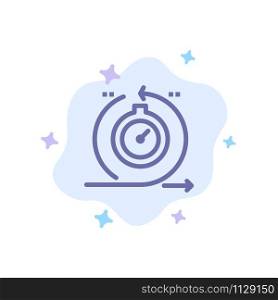 Agile, Cycle, Development, Fast, Iteration Blue Icon on Abstract Cloud Background
