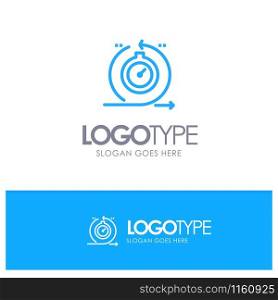 Agile, Cycle, Development, Fast, Iteration Blue outLine Logo with place for tagline