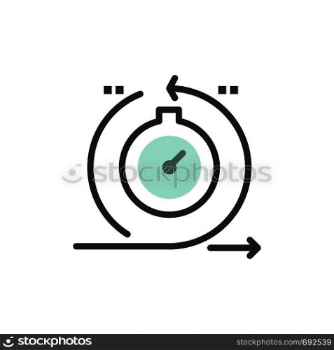 Agile, Cycle, Development, Fast, Iteration Flat Color Icon. Vector icon banner Template