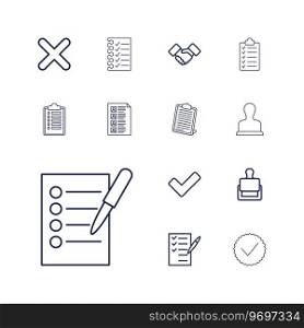 Agreement icons Royalty Free Vector Image