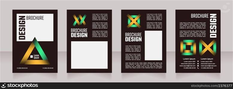 Agribusiness blank brochure design. Template set with copy space for text. Premade corporate reports collection. Editable 4 paper pages. Teco Light, Semibold, Arial Regular fonts used. Agribusiness blank brochure design