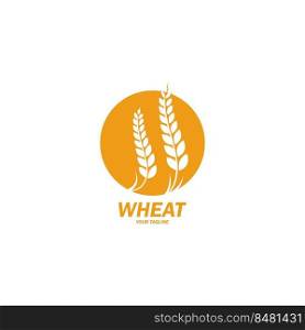 Agricu<ure wheat Logo Template vector icon design 