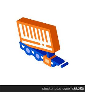 Agricultural Cargo Trailer vector isometric sign. color isolated symbol illustration. Agricultural Cargo Trailer Vector Thin Line Icon