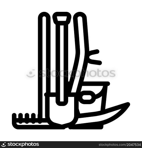 agricultural equipment line icon vector. agricultural equipment sign. isolated contour symbol black illustration. agricultural equipment line icon vector illustration