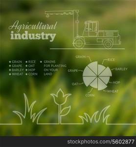 Agricultural industry infographic design. Vector illustration.
