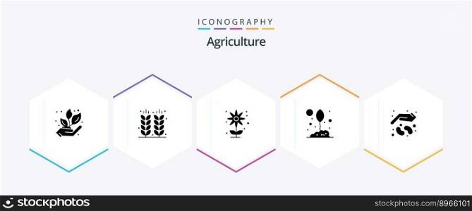 Agriculture 25 Glyph icon pack including nature. environment. grain. eco. garden