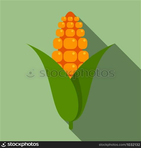Agriculture corn icon. Flat illustration of agriculture corn vector icon for web design. Agriculture corn icon, flat style