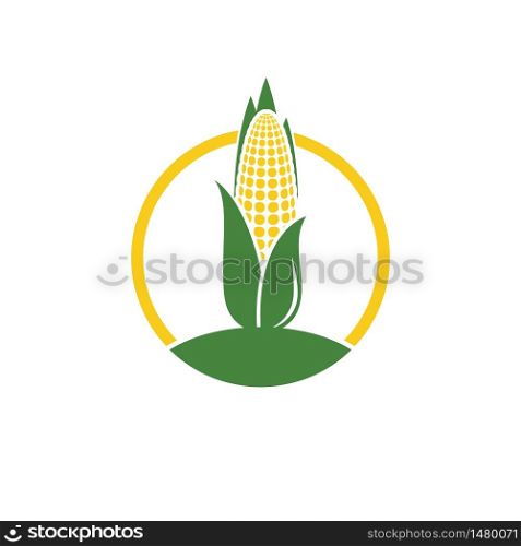 Agriculture corn vector icon design template