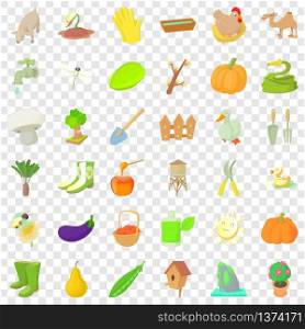 Agriculture farm icons set. Cartoon style of 36 agriculture farm vector icons for web for any design. Agriculture farm icons set, cartoon style